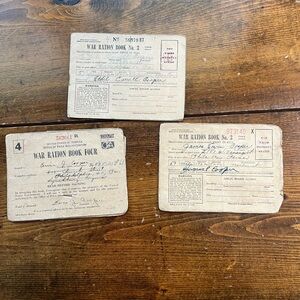 3 packets of WW2 rations